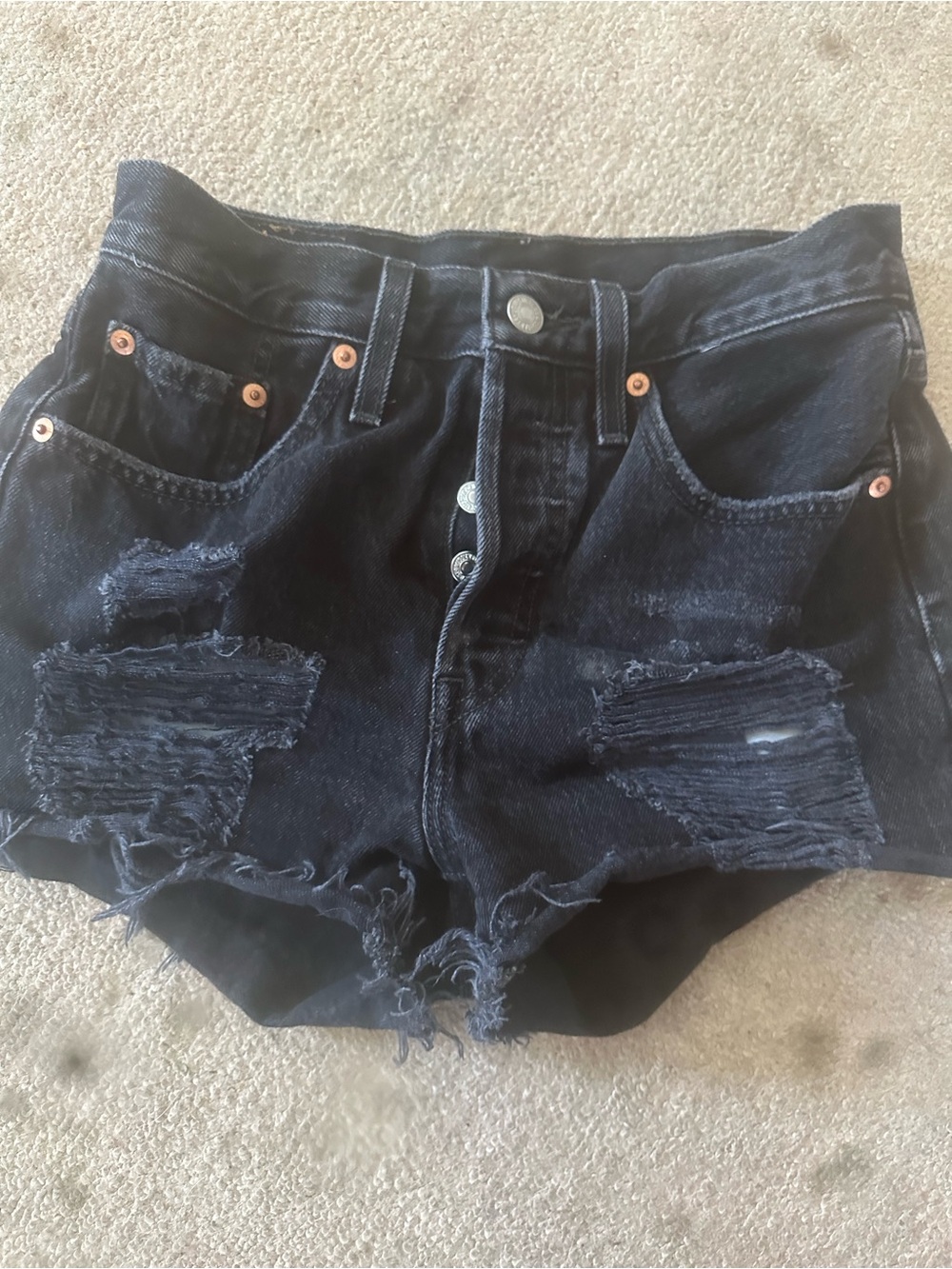 Levi 501 black shorts